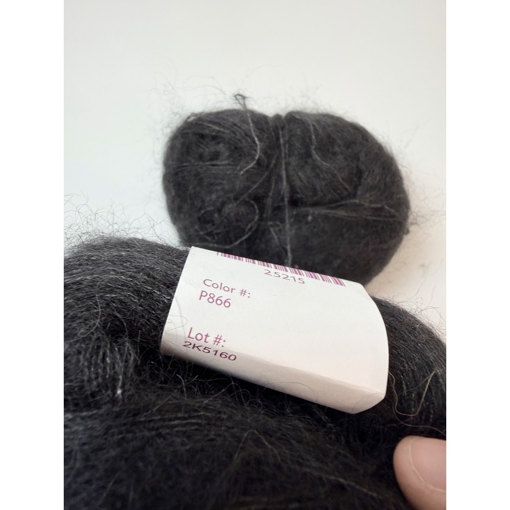 Knit Picks Aloft Mohair Silk Yarn Black Lot Of 2 Lace Weight 25 G Each - Picture 2 of 6